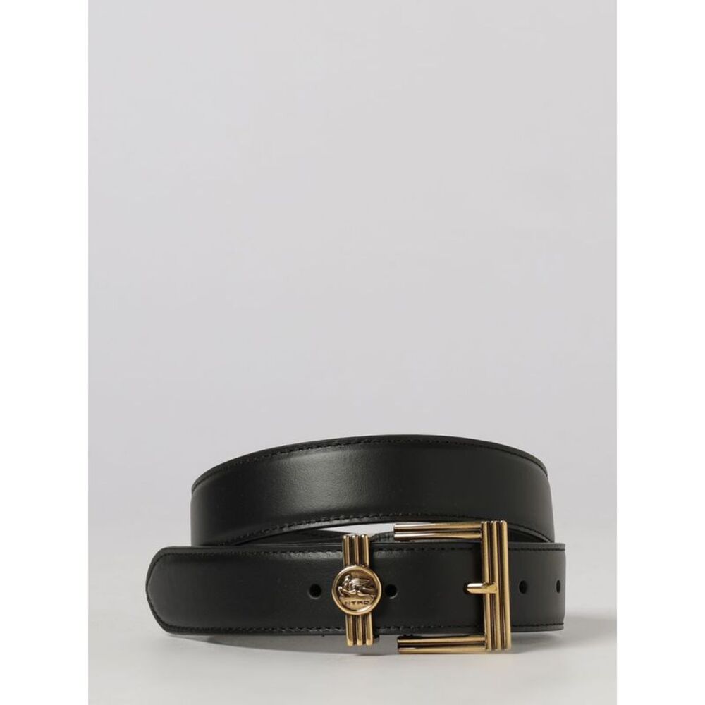 Etro Women Smooth Calf Leather Etro Belt With Metal Pegaso Buckle
